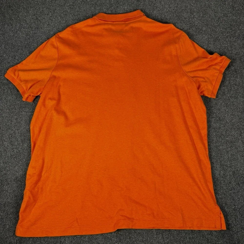 Polo Ralph Lauren Classic Fit Polo Shirt Mens XXL Peach Tonal Pony Cotton Orange